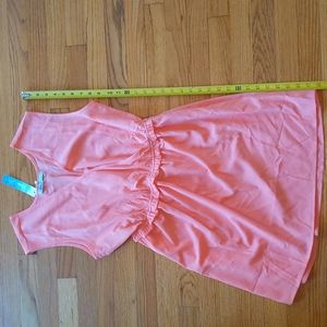 Pink Fitted Waist Sleeveless Dress